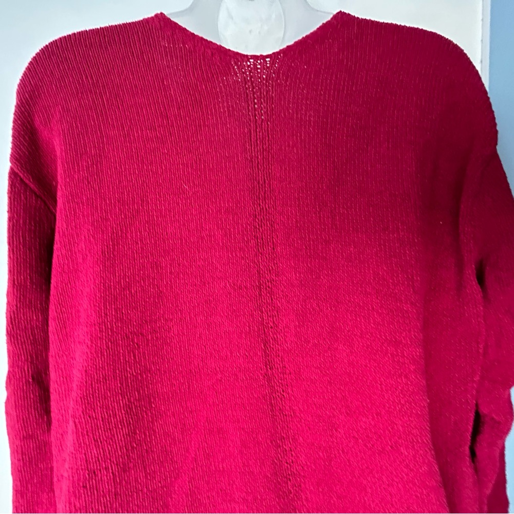 Philosophy Red Raspberry Knit V-Neck Sweater Large - Picture 14 of 14